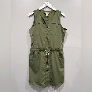 Freedom Trail by Kyodan Olive Green Sleeveless Utility Dress/size M
